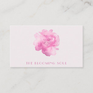 *~* Soft Pinks QR Logo Photo Floral AR26 Vintage Business Card