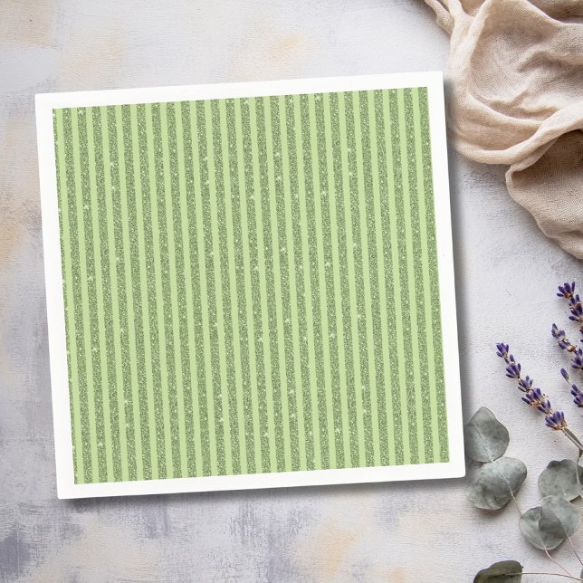 Soft Pistachio Glitter Style Minimal Pattern Napkin (Creator Uploaded)