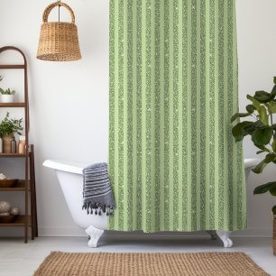 Soft Pistachio Glitter Style Minimal Pattern Shower Curtain