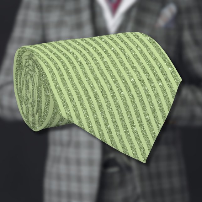 Soft Pistachio Glitter Style Minimal Pattern Tie (Creator Uploaded)