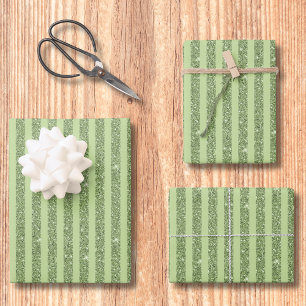 Soft Pistachio Glitter Style Minimal Pattern Wrapping Paper Sheet