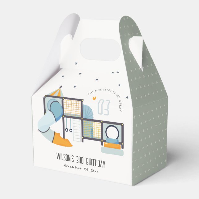 Soft Play Centre Indoor Jungle Gym Kids Birthday  Favour Box (Front Side)