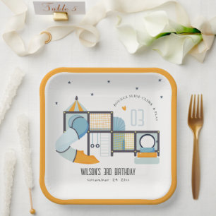 Soft Play Centre Indoor Jungle Gym Kids Birthday Paper Plate