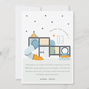 Soft Play Centre Indoor Jungle Gym Kids Birthday Thank You Card