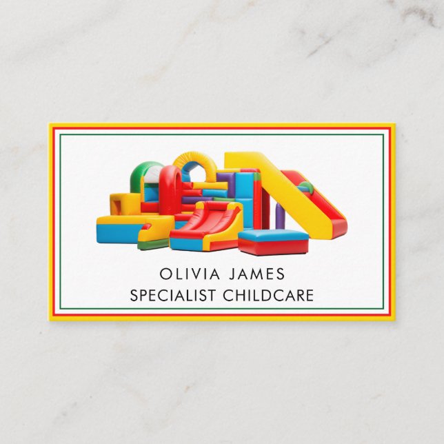 Soft play toys Childcare Daycare Nanny Babysitter Business Card (Front)