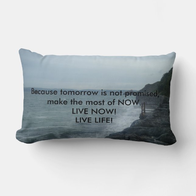 Soft & Plush Pillow "Live Life" Live NOW! (Front)