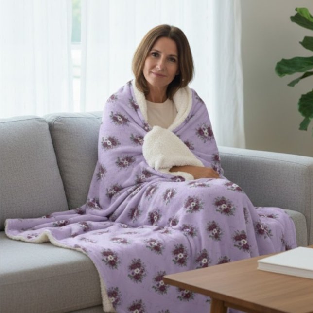 Soft Polar Blanket Violet Bouquet (Creator Uploaded)