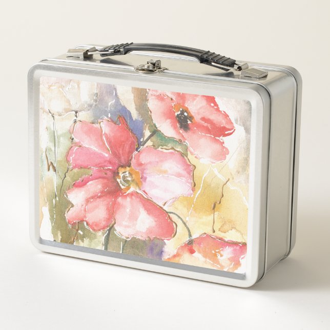 Soft Poppies I Metal Lunch Box (Front)