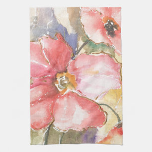 Soft Poppies I Tea Towel
