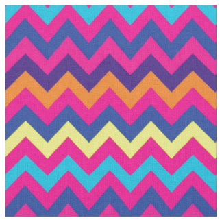 Soft Preppy Chevron Mix Fabric
