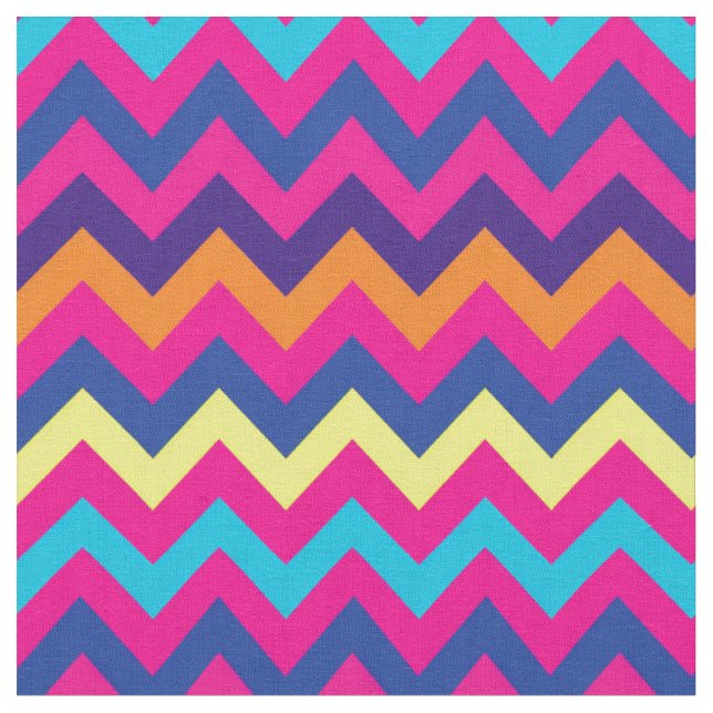 Soft Preppy Chevron Mix Fabric (Close Up)