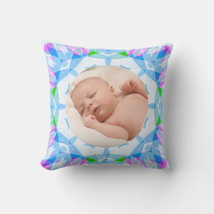 Soft Pretty Pastels Custom Christmas Photo Picture Cushion