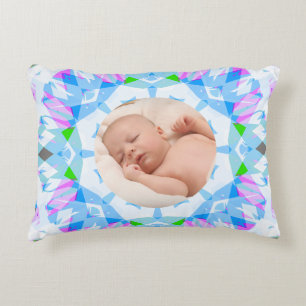 Soft Pretty Pastels Custom Christmas Photo Picture Decorative Cushion