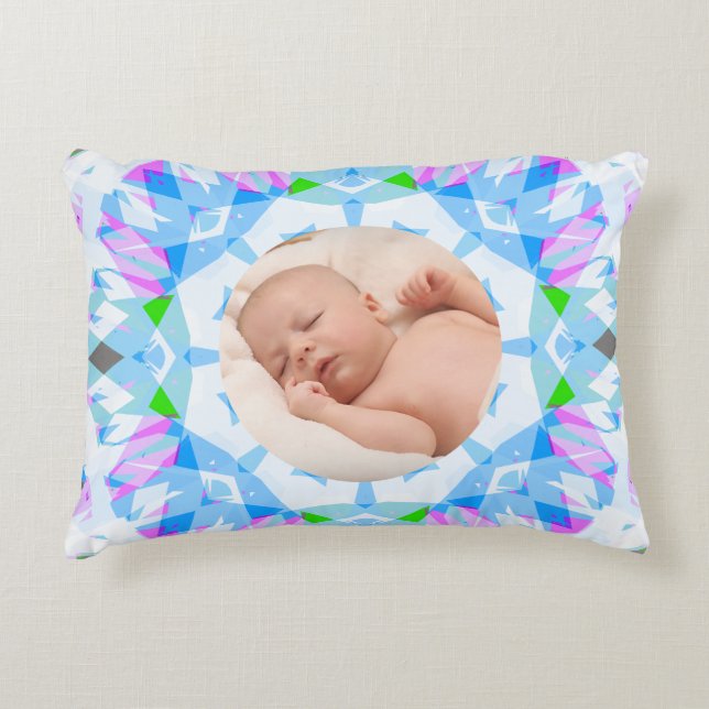 Soft Pretty Pastels Custom Christmas Photo Picture Decorative Cushion (Front)