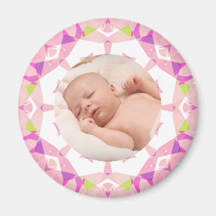 Soft Pretty Pastels Custom Christmas Photo Picture Magnet