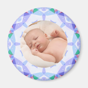 Soft Pretty Pastels Custom Christmas Photo Picture Magnet