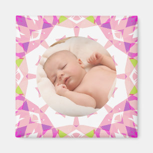 Soft Pretty Pastels Custom Christmas Photo Picture Magnet