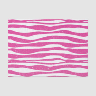 Soft Pretty Pink Glitter Zebra Animal Print Tissue Paper