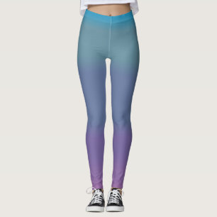 Soft Pretty Turquoise Blended Colour Leggings