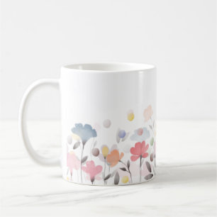 Soft Pretty Watercolor Art Flowers Coffee Mug