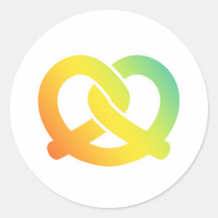 soft pretzel classic round sticker