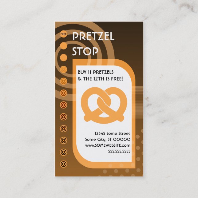 soft pretzel loyalty oranges card (Front)
