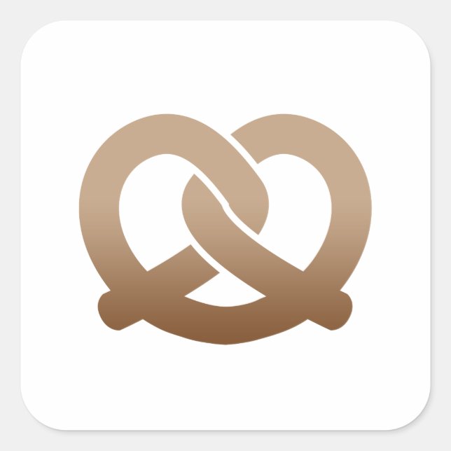 soft pretzel square sticker (Front)