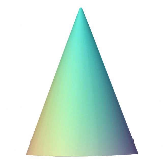 Soft Prismatic Pastel Gradient Party Hat (Front)