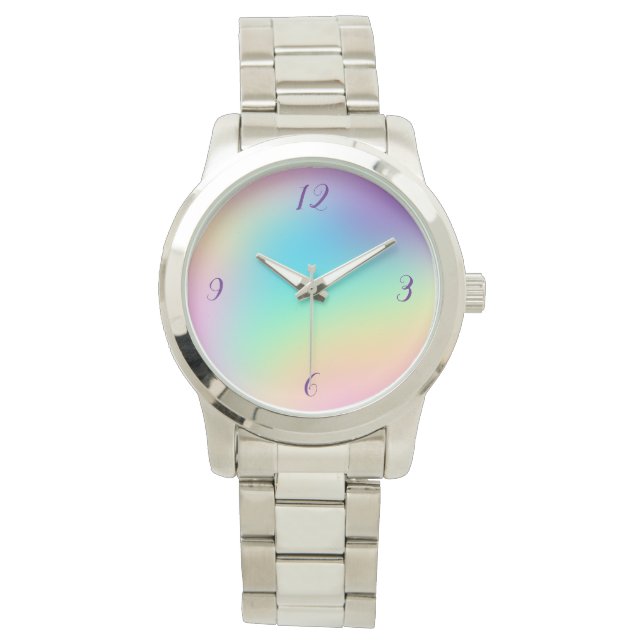 Soft Prismatic Pastel Gradient Watch (Front)