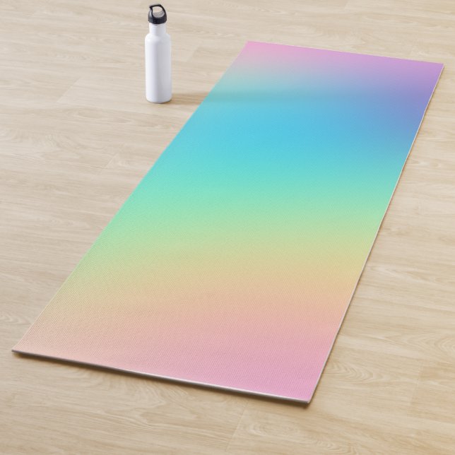 Soft Prismatic Pastel Gradient Yoga Mat (In Situ)
