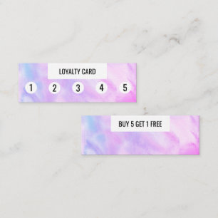 Soft Purple Blue Pastel Abstract 5 Loyalty Card
