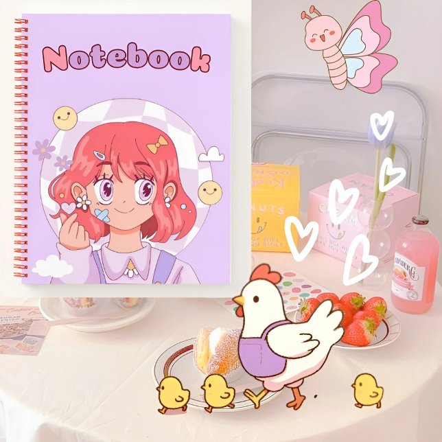 Soft Purple Cute Girl 💜💗✨For her Notebook (Creator Uploaded)