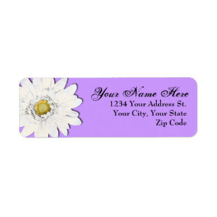 Soft Purple Daisy Return Address Labels
