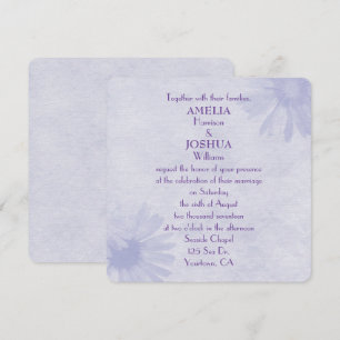 Soft Purple Daisy Wedding Invitation