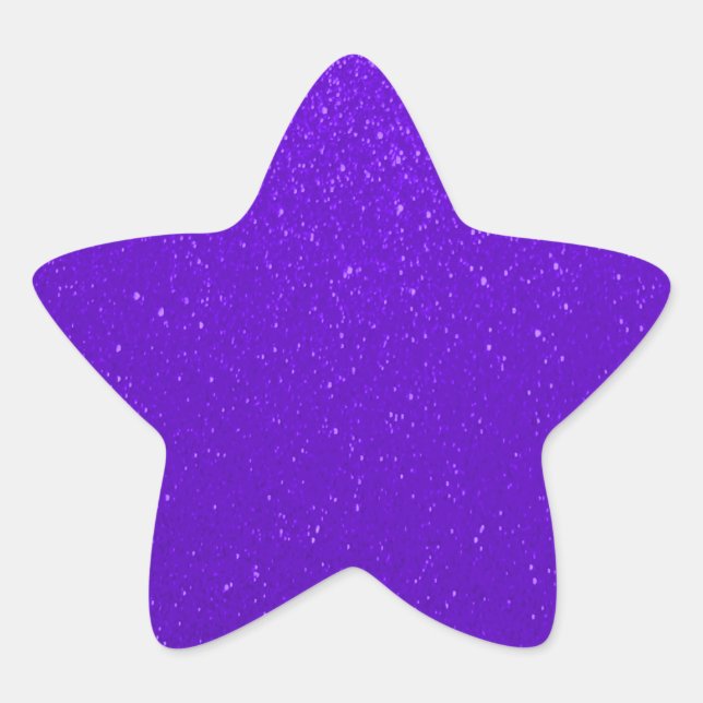 Soft Purple Faux Glitter Star Sticker (Front)