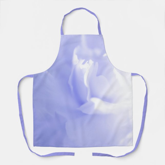 Soft Purple Floral All-Over Print Apron (Front)