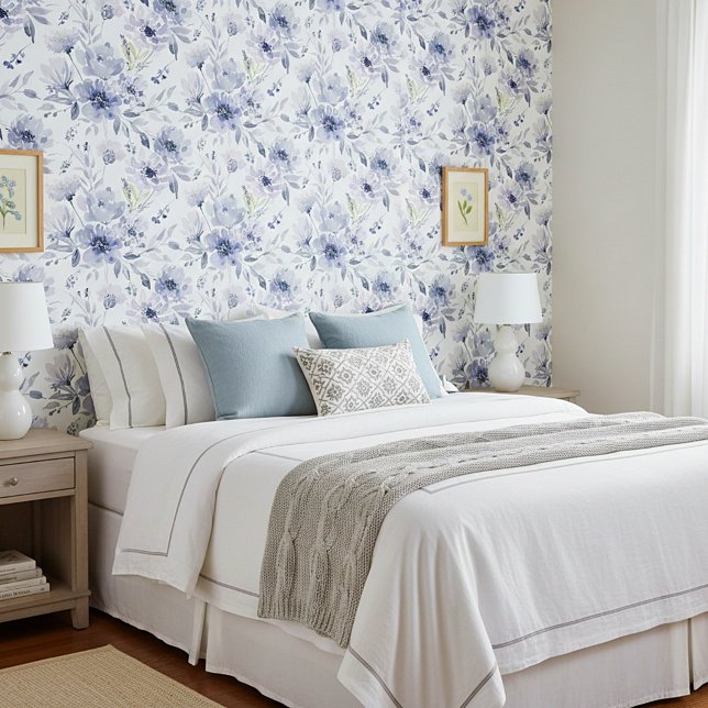 Soft purple floral pattern wallpaper (Creator Uploaded)