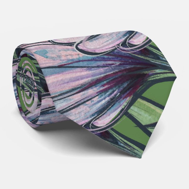 Soft purple flower                                 tie (Rolled)