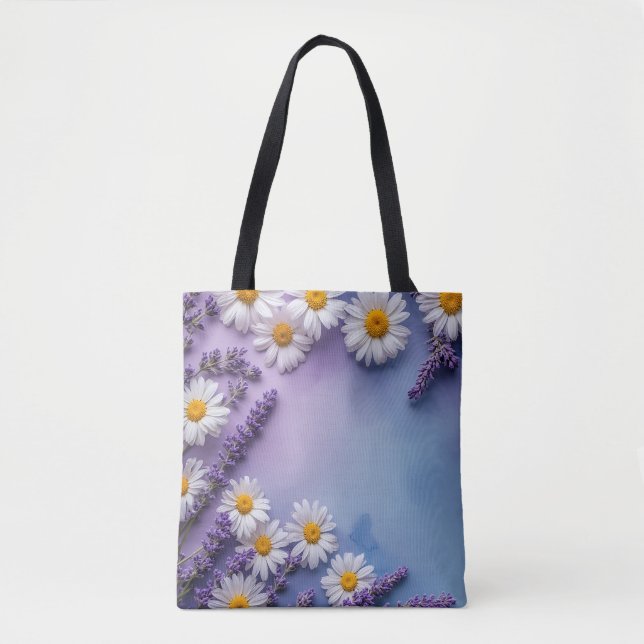 Soft Purple Garden Tote Bag (Front)