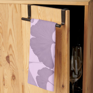 Soft Purple Ginkgo Botanical Dream 1 Tea Towel