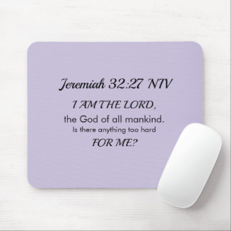 Soft Purple Inspirational Bible Verse Power of God Mouse Mat