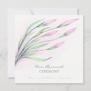 Soft Purple Lilies Vow Renewal Invitation
