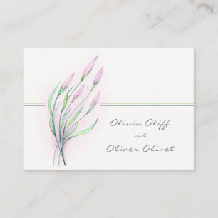Soft Purple Lilies Wedding Website QR Code Enclosure Card
