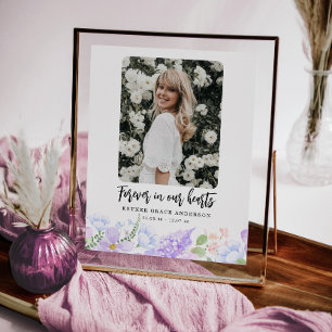 Soft Purple Petals Forever In Our Hearts Poster