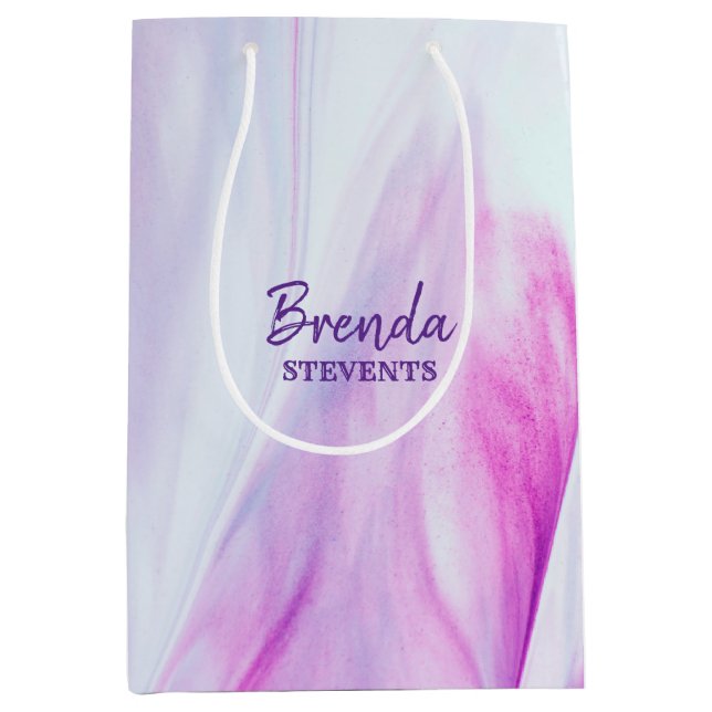 Soft Purple & Pink Ombre Medium Gift Bag (Front)
