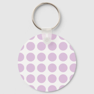 Soft Purple Polka Dots Key Ring