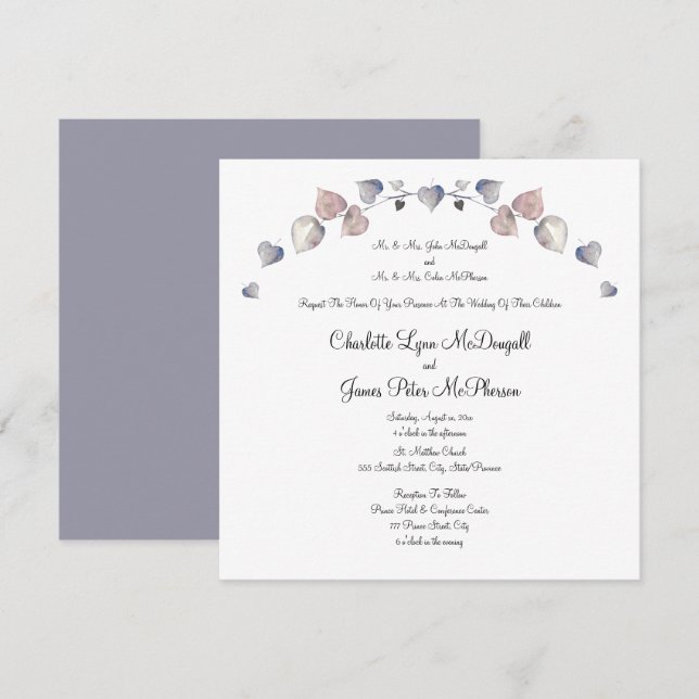 Soft Purple Scottish Heather Wedding (Front/Back)