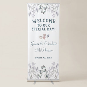 Soft Purple Scottish Heather Wedding Retractable Banner