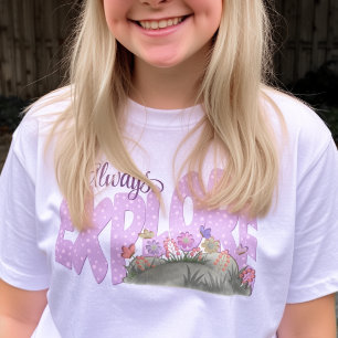 Soft Purple Whimsical Garden Explore T-Shirt