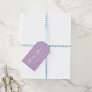 Soft Purple & White Modern Minimalist Thank You  Gift Tags